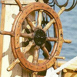 Rostock 1999 :: Sailing ship control wheel